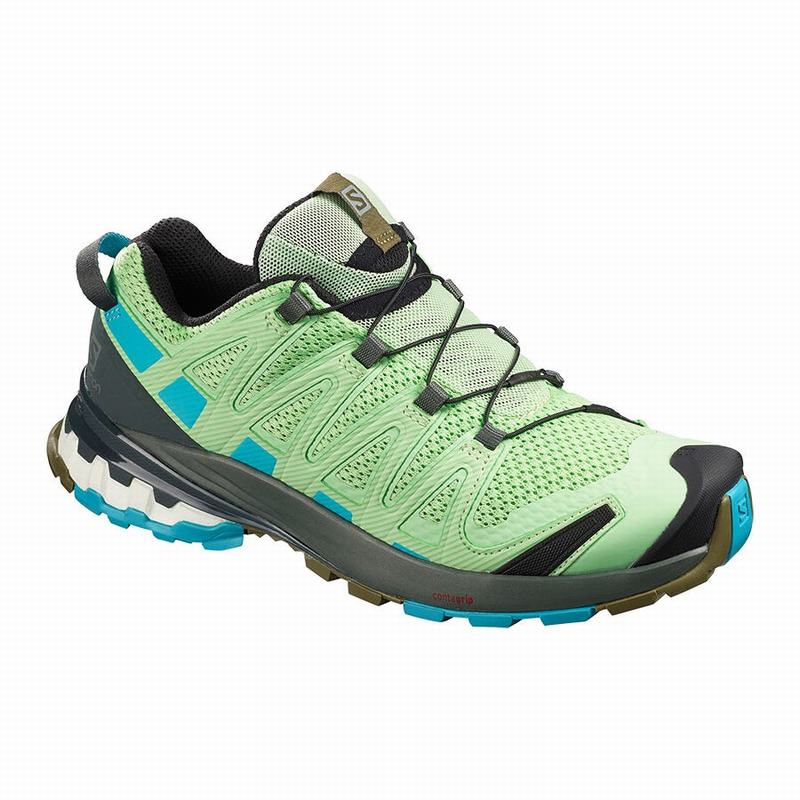 Salomon Israel XA PRO 3D V8 - Womens Trail Running Shoes - Green (CWVL-72143)